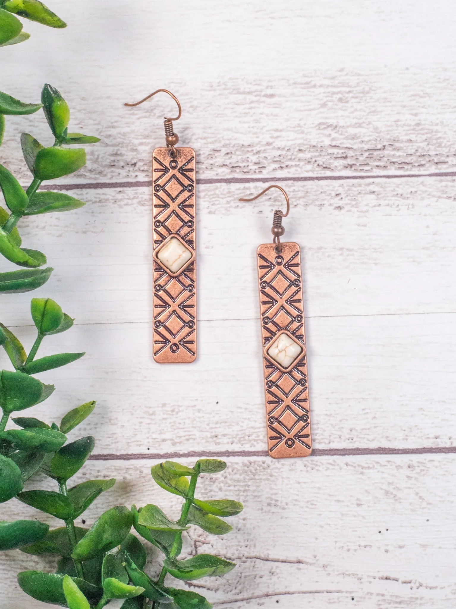 Rock All Night Copper Dangle Earring