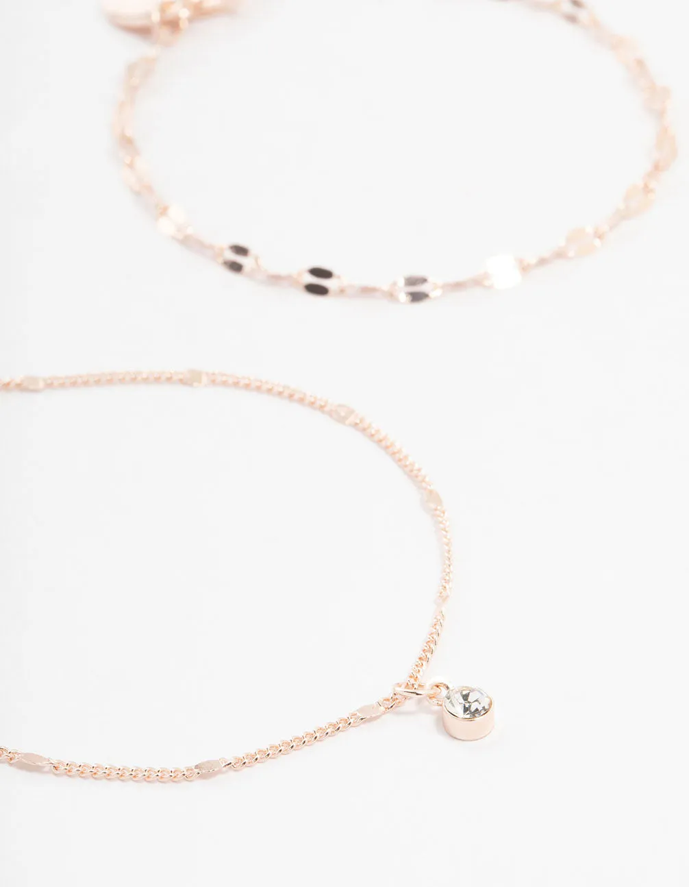 Rose Gold Mixed Butterfly Charm Bracelets 4-Pack