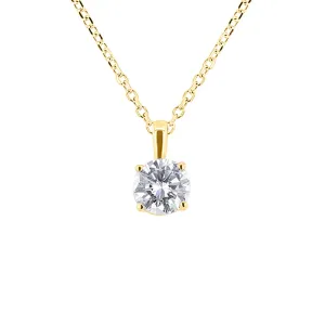 Round Solitaire Diamond Necklace 1/4ct