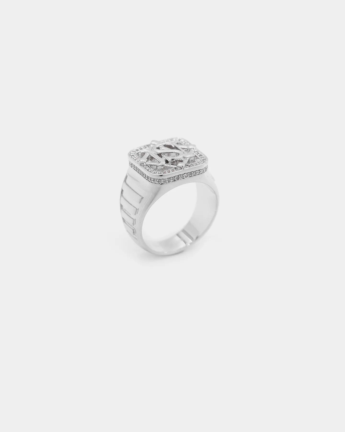 Saint Morta Men's Lineage Championship Ring Iced White Gold