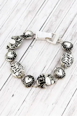 SALE! Silvertone Happy Camper Magnetic Bracelet