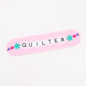 Sarah Hearts - Quilter Friendship Bracelet Sticker