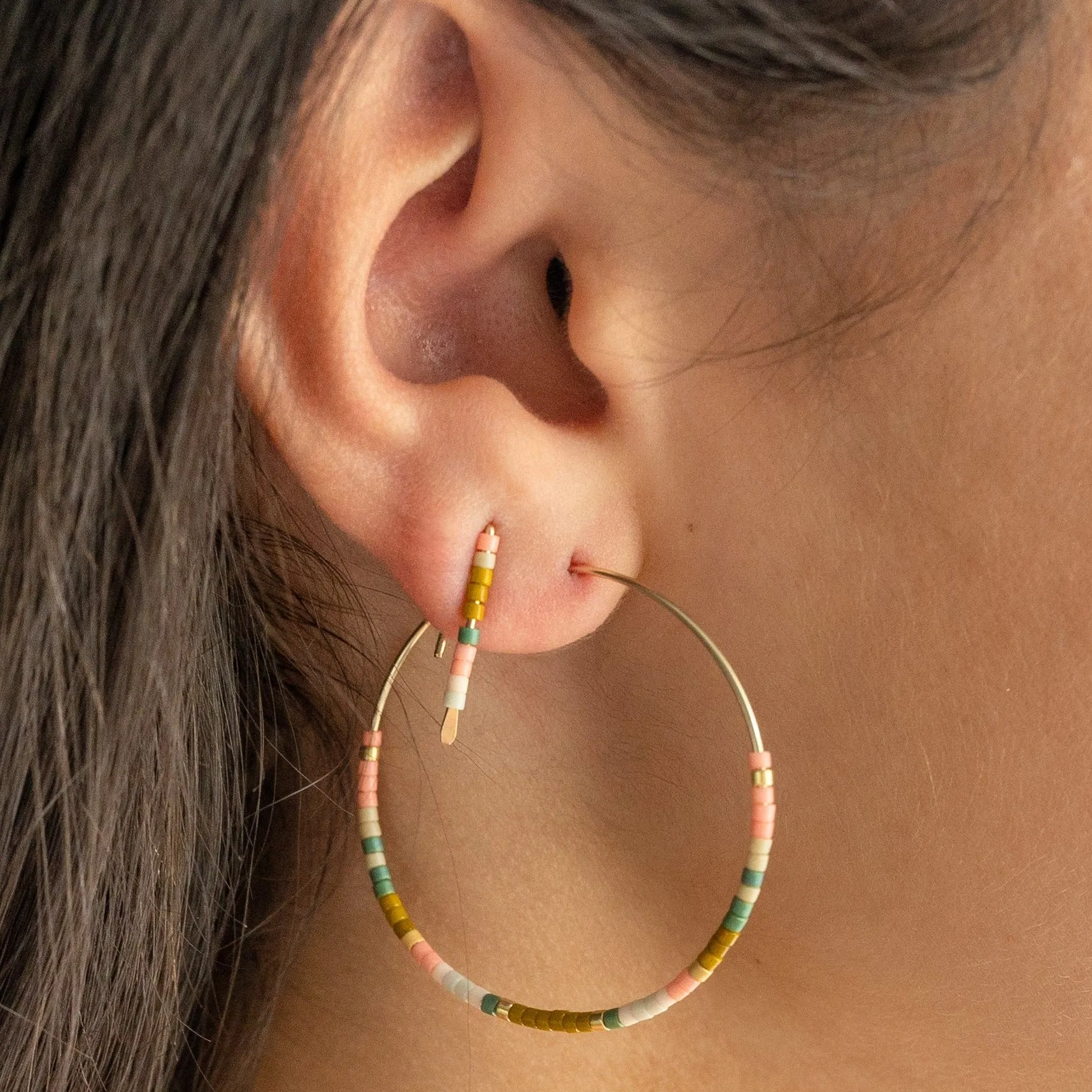 Seed Bead Classic Hoops