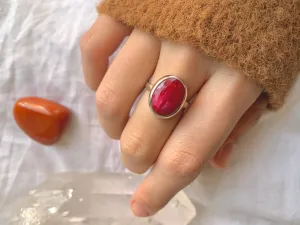 Semi-precious Ruby Tamis Ring (US 6)