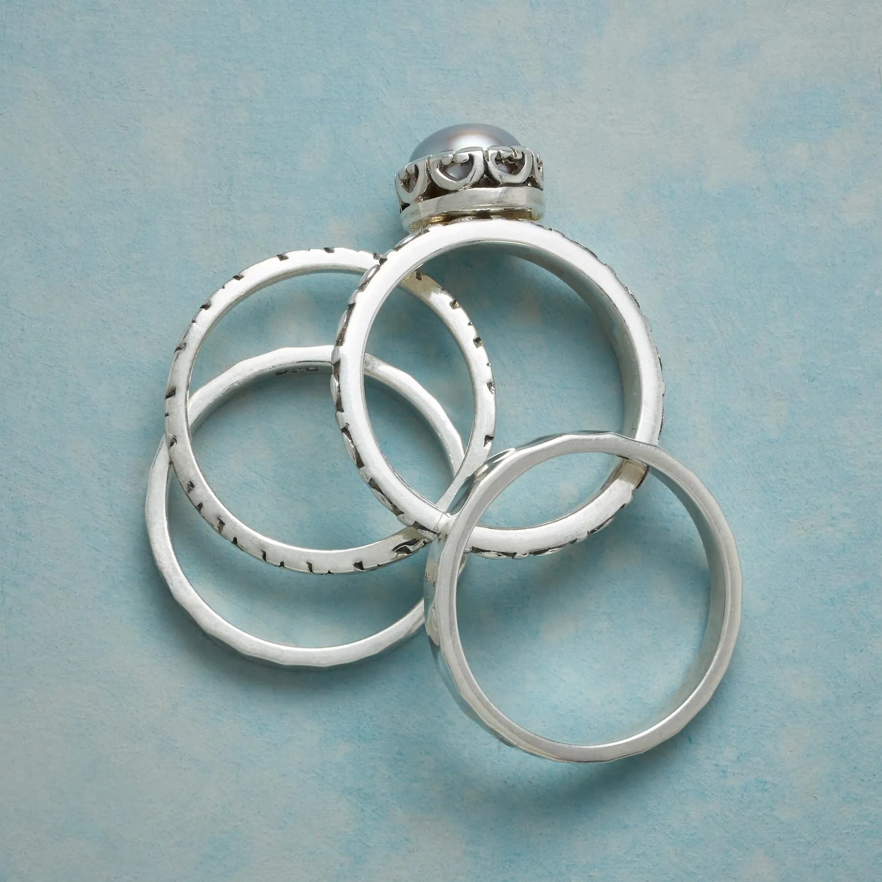 Silver Moon Rings