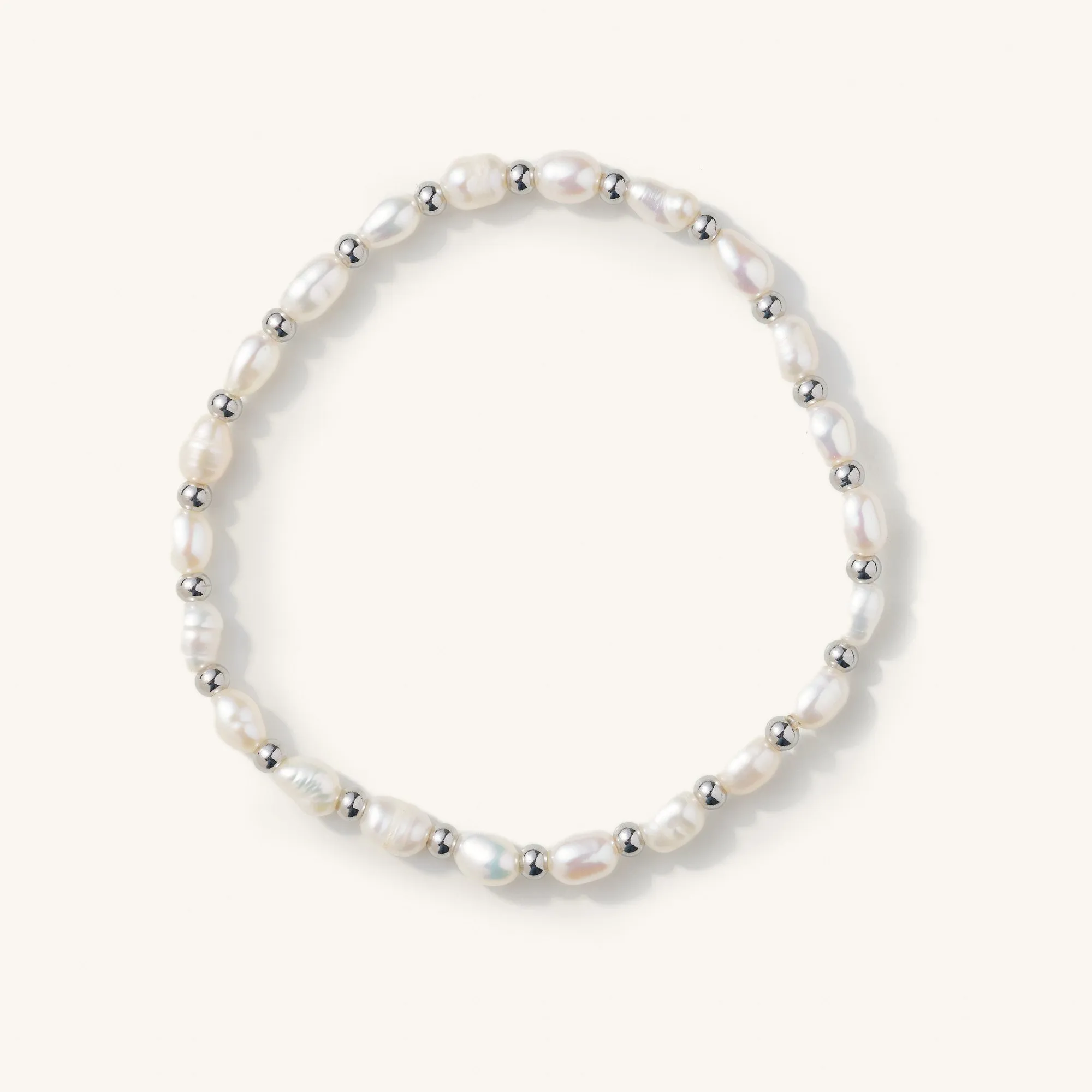 Silver Percy Pearl Bracelet