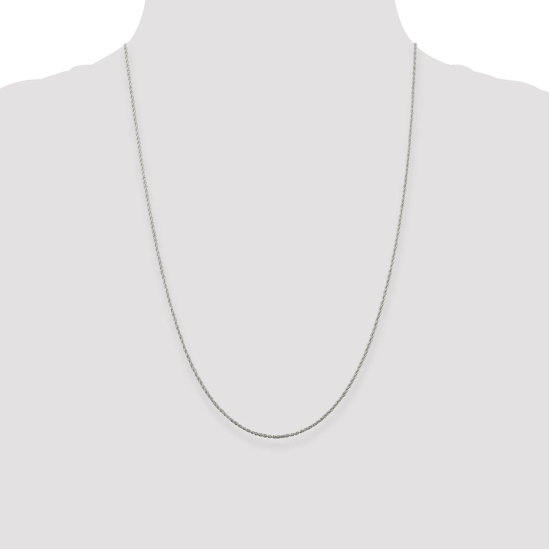 Silver Polished 1.30-mm Loose Rope Chain