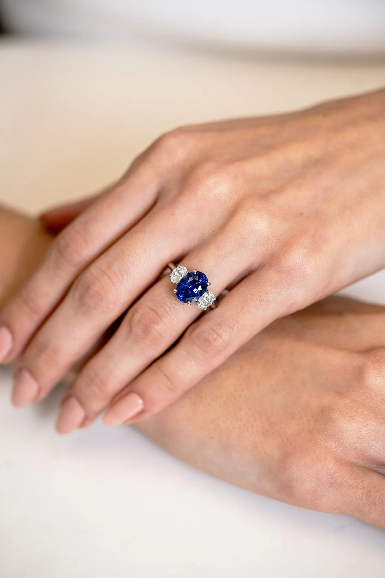 Skeie's Exclusive Sapphire 3-Stone Engagement Ring