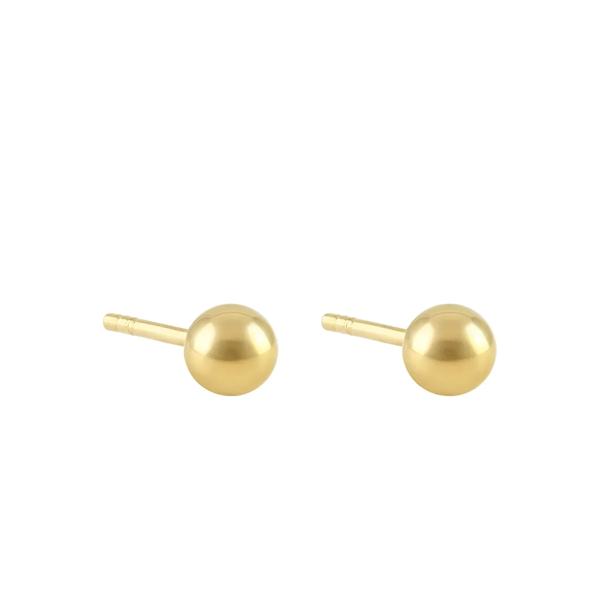 Soleil collection 3mm Ball Stud Earrings | 9K Yellow Gold