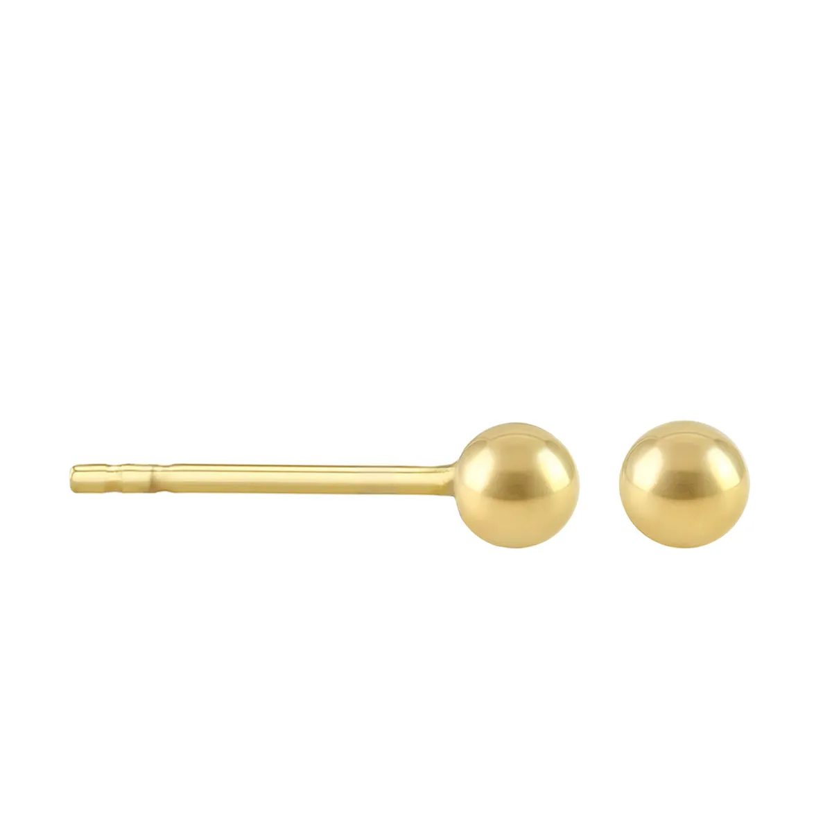 Soleil collection 3mm Ball Stud Earrings | 9K Yellow Gold