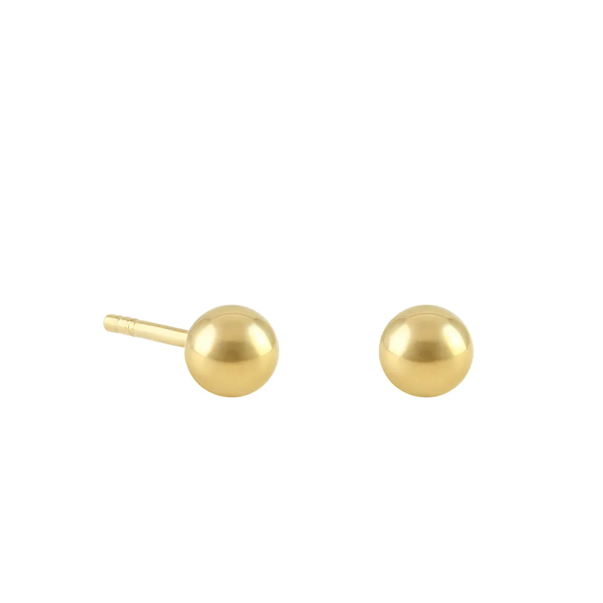 Soleil collection 3mm Ball Stud Earrings | 9K Yellow Gold