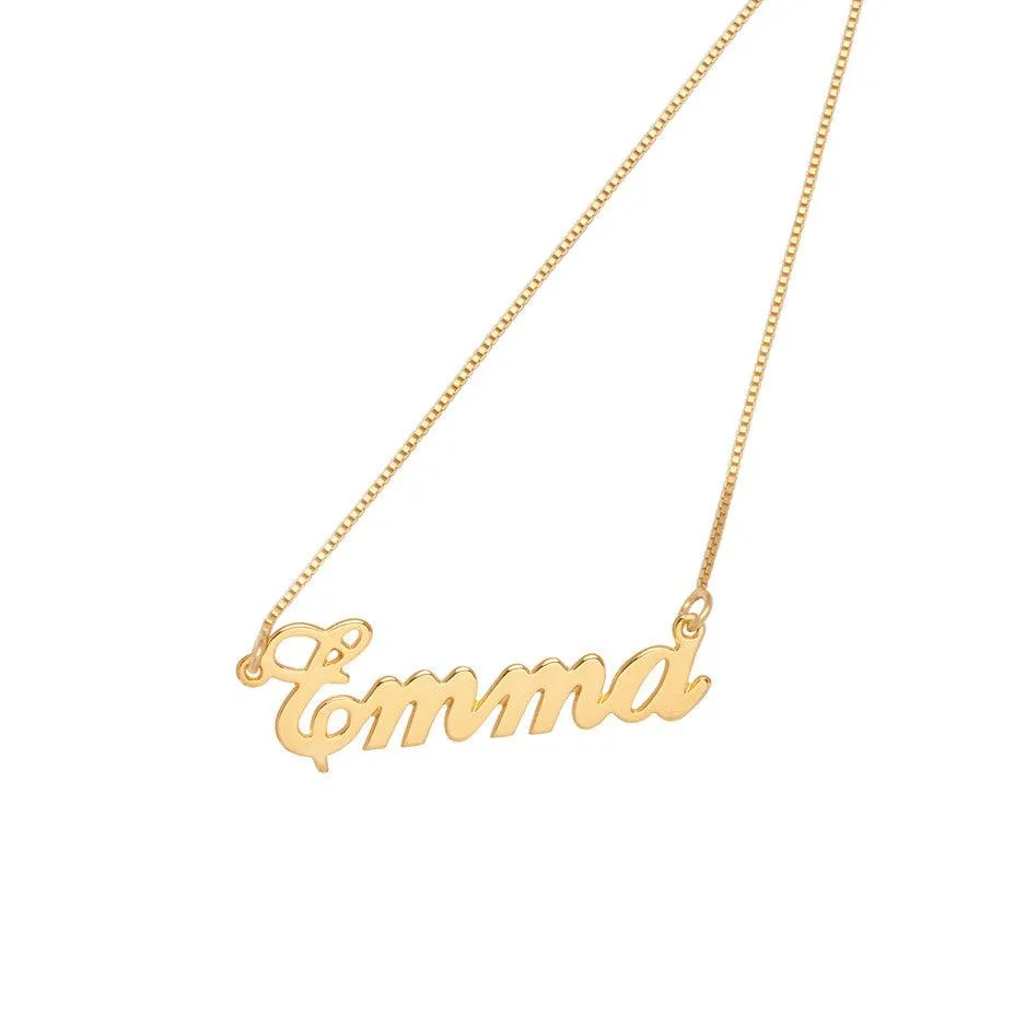 Solid Gold Name Necklace