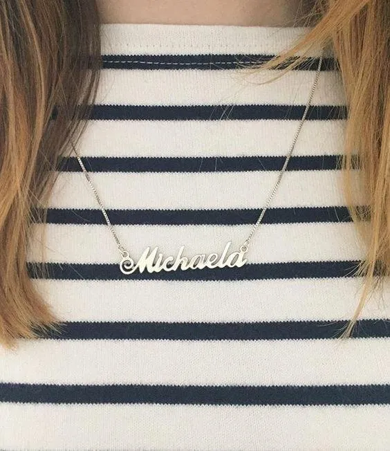 Solid Gold Name Necklace