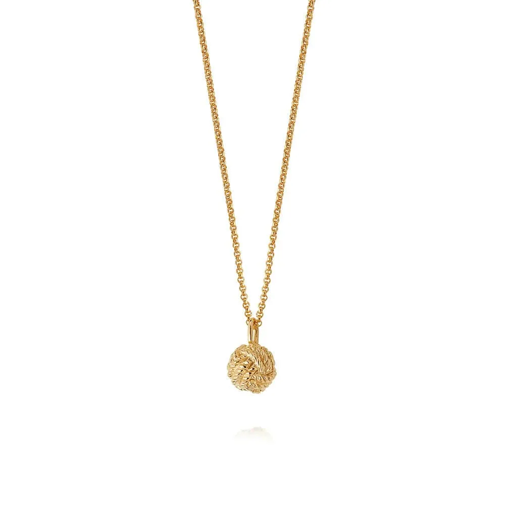 Stacked Mini Knot Necklace 18Ct Gold Plate