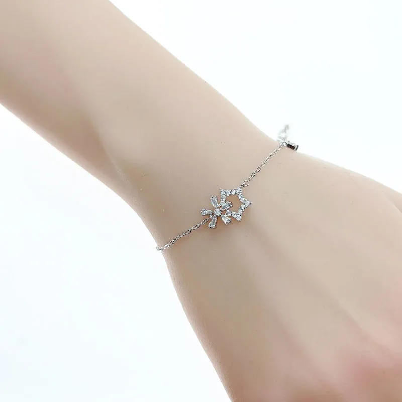 Star & Flower Cubic Zirconia Bracelet