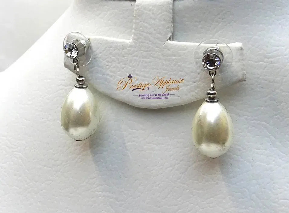 Sterling Silver Pearl and Stud Ear rings For Women/Bridal jewellery