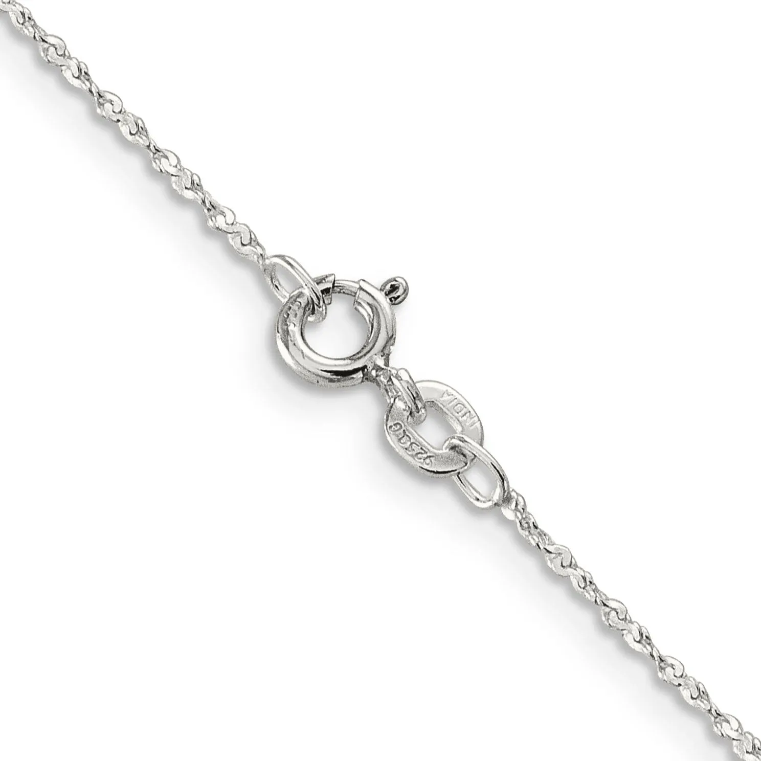 Sterling Silver Polished 0.5-mm Fancy Chain