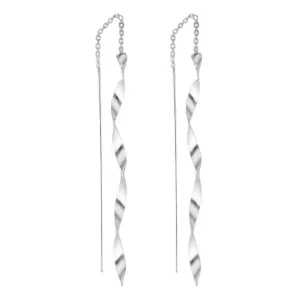 Sterling Silver Spiral Twist Threader Earrings