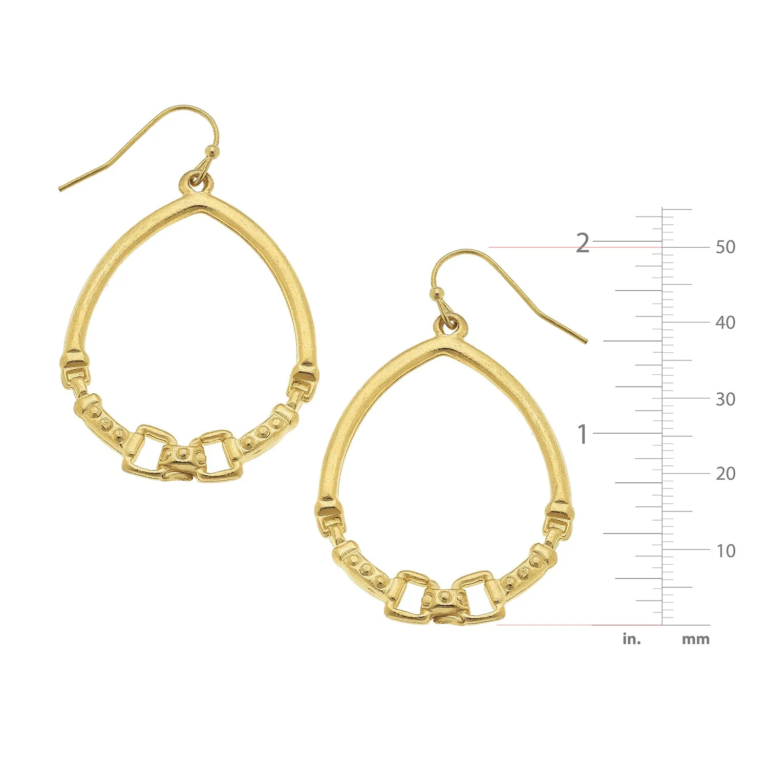 Susan Shaw Oval Horse Bit Earrings