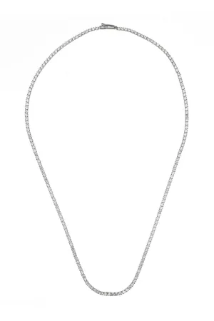 SYDNEY SOIRÉE 2MM TENNIS NECKLACE 42CM SILVER