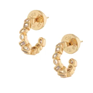 Talis Chains Deconstructed Cubic Zirconia Earrings - Gold