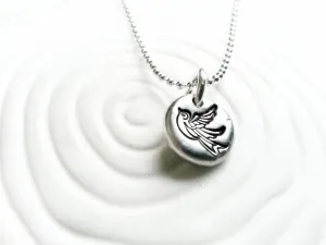 Tattoo Sparrow Necklace | Pebble Jewelry