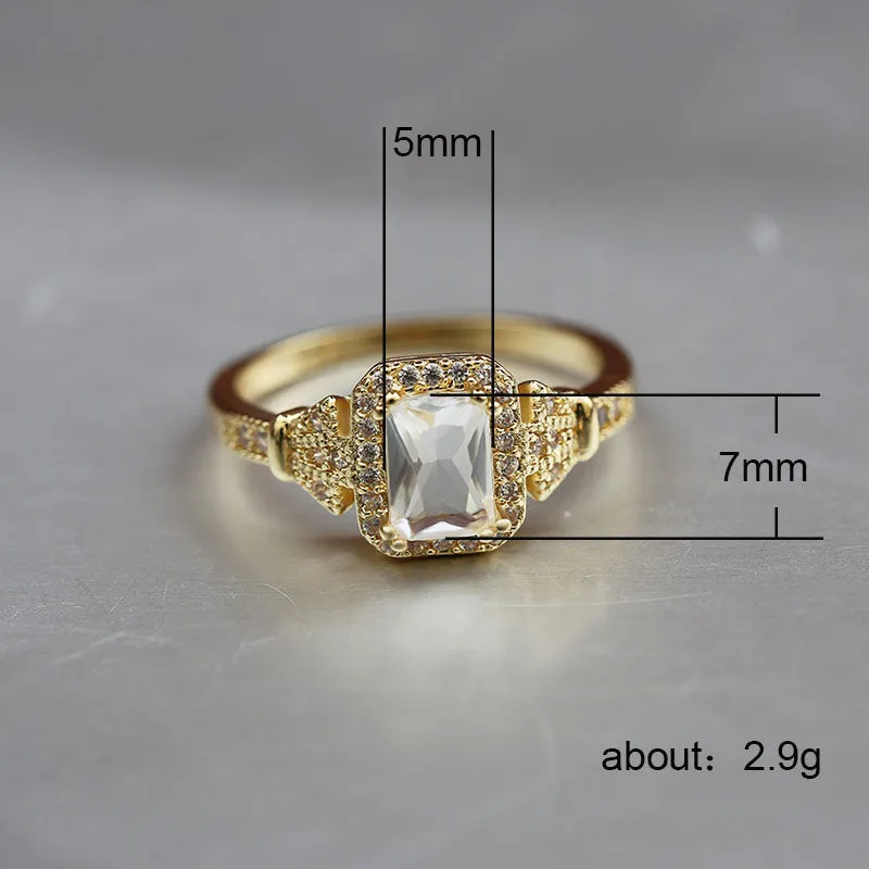 TEEK - Luxury Shiny CZ Stone Ring