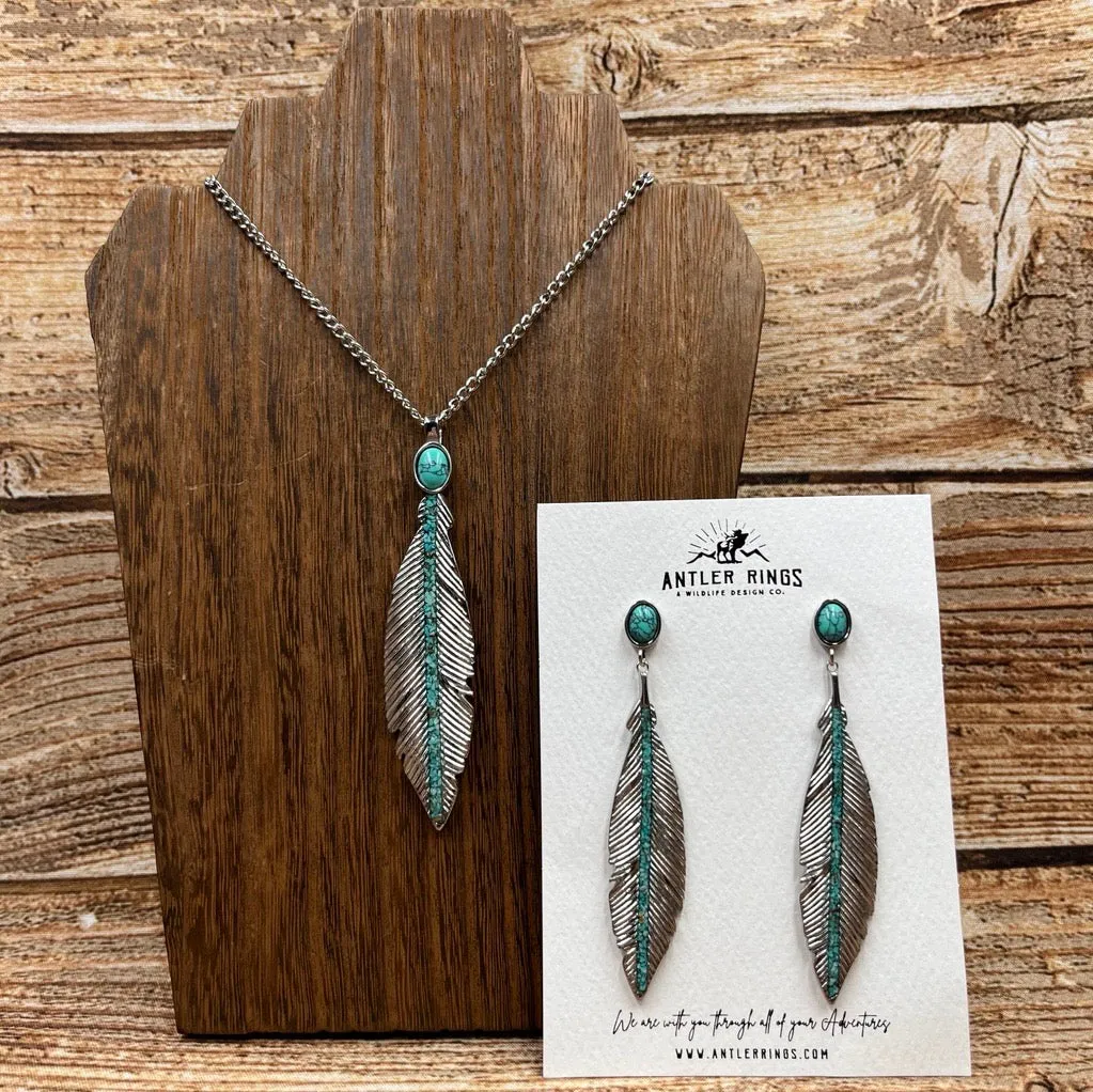 The Feather Drop Earrings