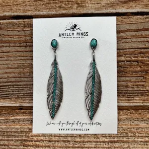 The Feather Drop Earrings