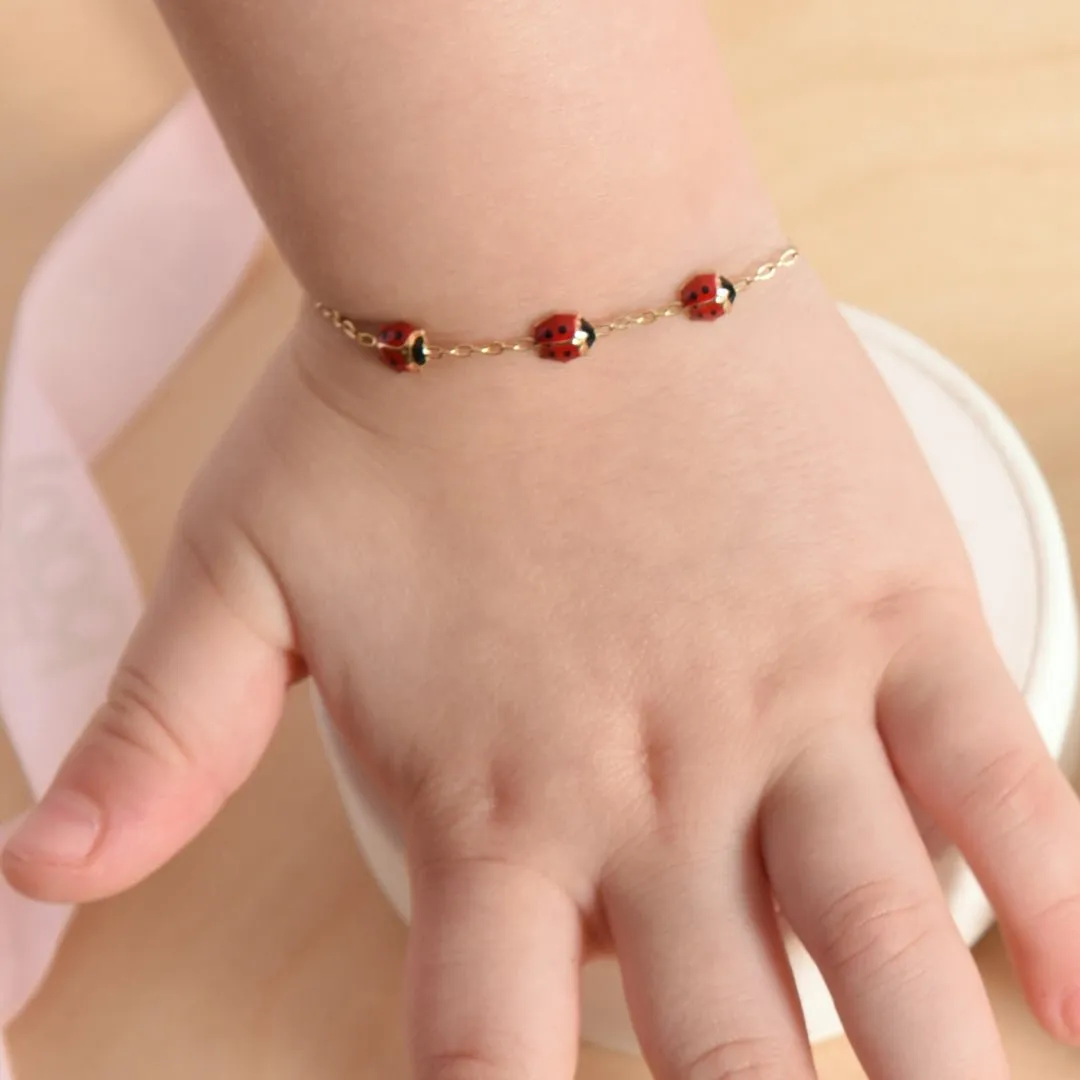 Triple Ladybug Bracelet