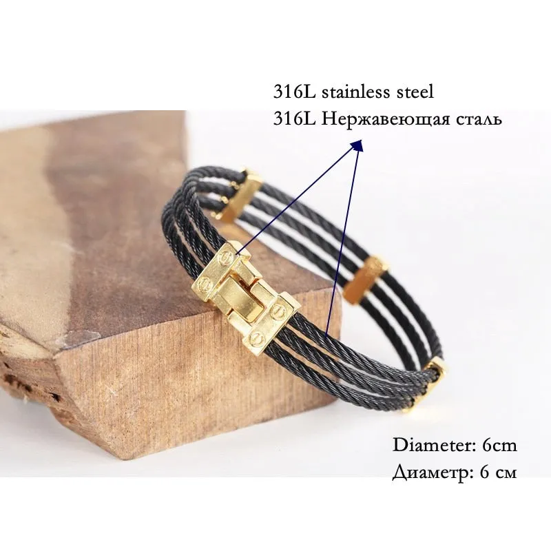 Unique Braided Stainless Steel Unisex Bracelet