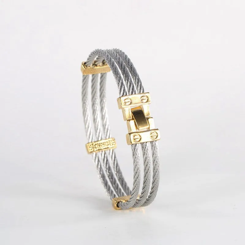 Unique Braided Stainless Steel Unisex Bracelet