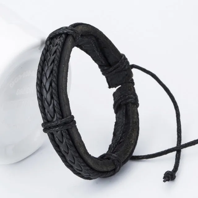 Unique Twist Leather Bracelet