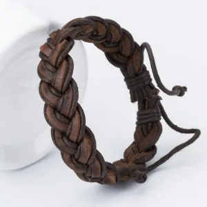 Unique Twist Leather Bracelet