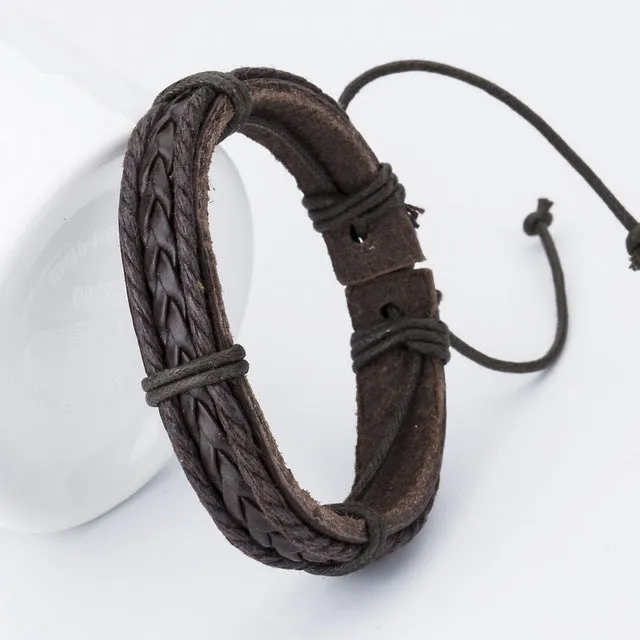 Unique Twist Leather Bracelet