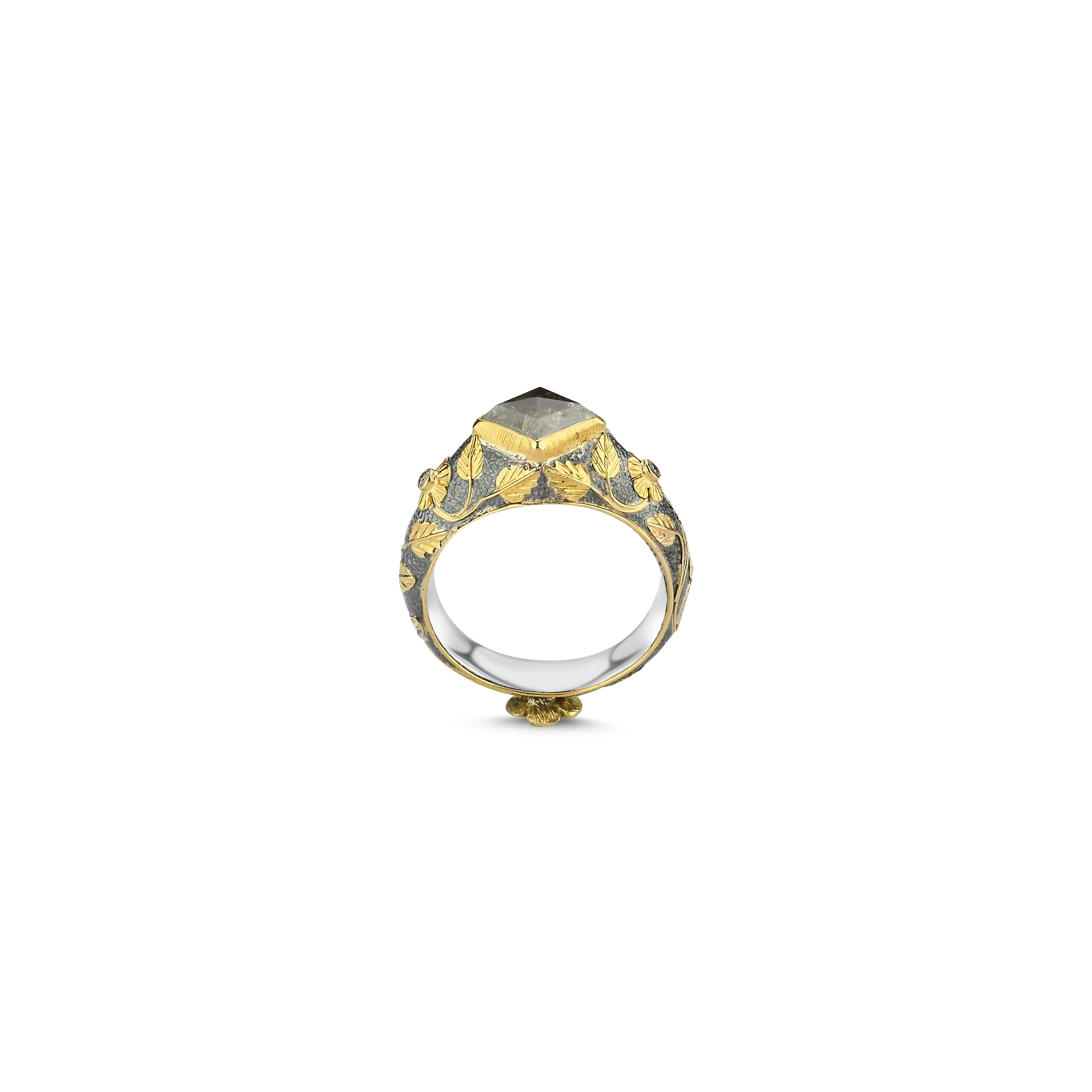 VALLETTA PRIMROSE TENDRIL DOUBLE DIAMOND RING