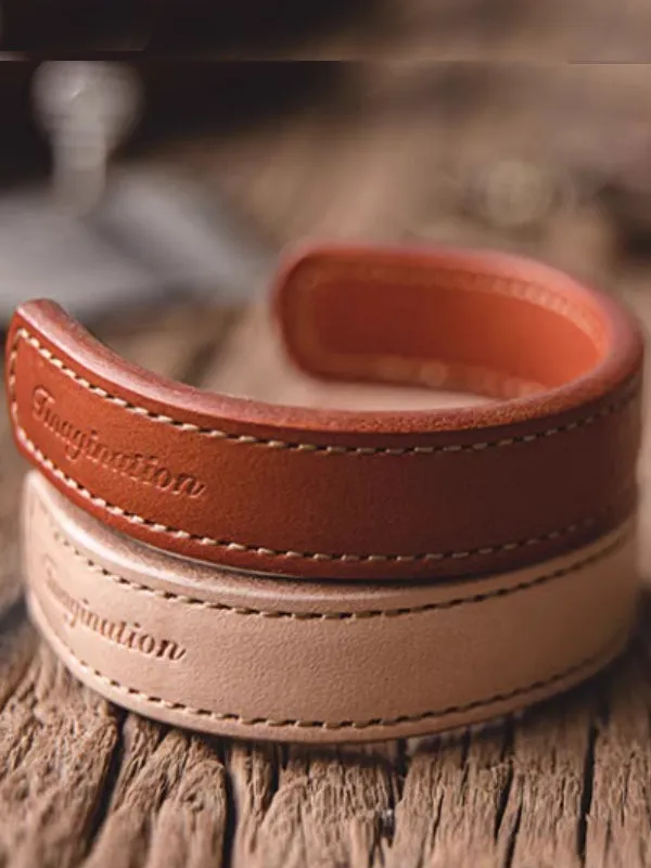 Vintage Vegetable Tanned Leather Bracelet