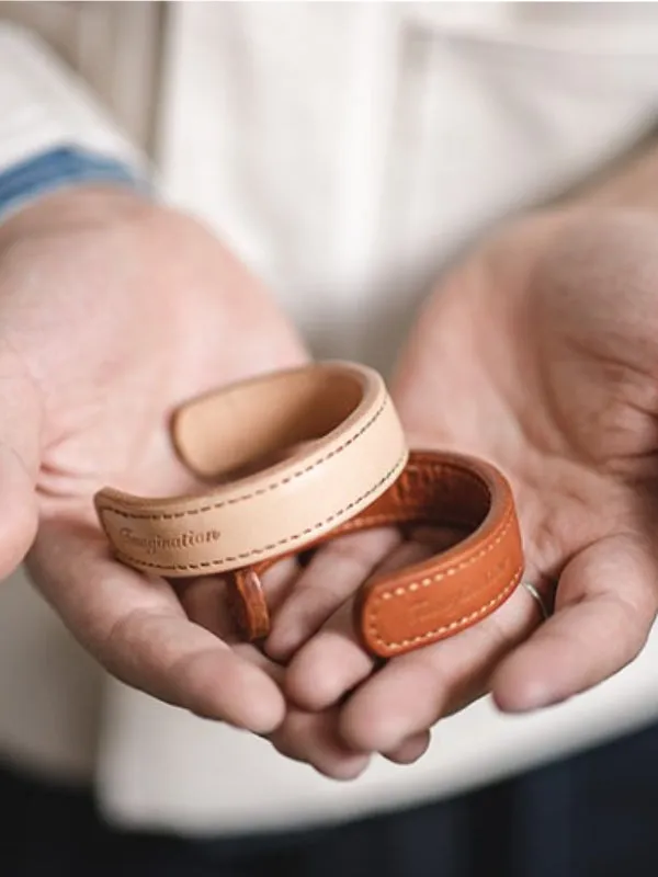 Vintage Vegetable Tanned Leather Bracelet