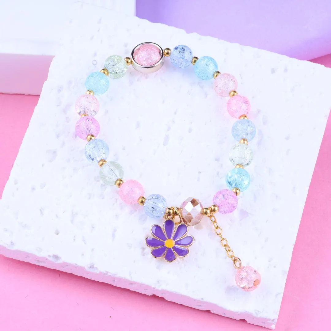 Whimsical Flower Charm Bracelet