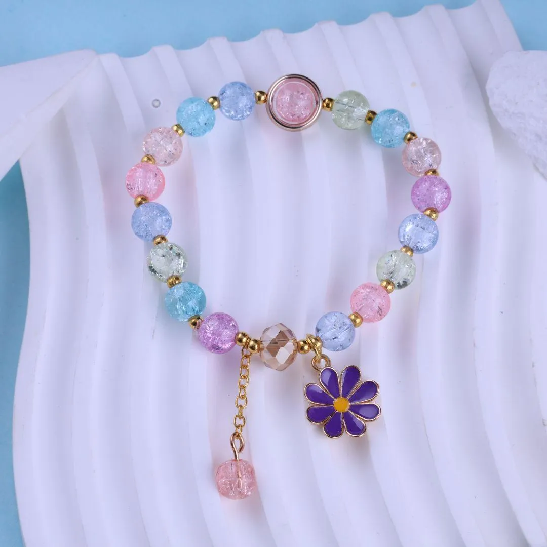 Whimsical Flower Charm Bracelet