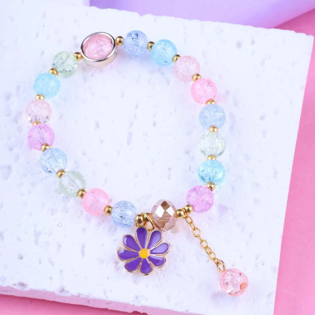 Whimsical Flower Charm Bracelet