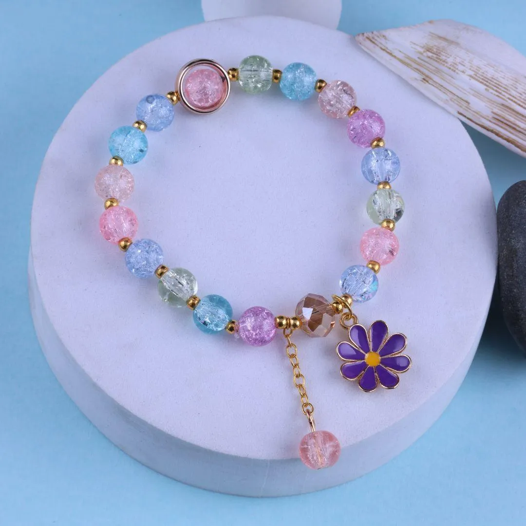 Whimsical Flower Charm Bracelet