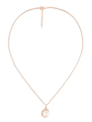 ZAVERI PEARLS Gold Tone Dazzling Diamonds Embellished Minimal Drop Pendant Chain For Women-ZPFK14553