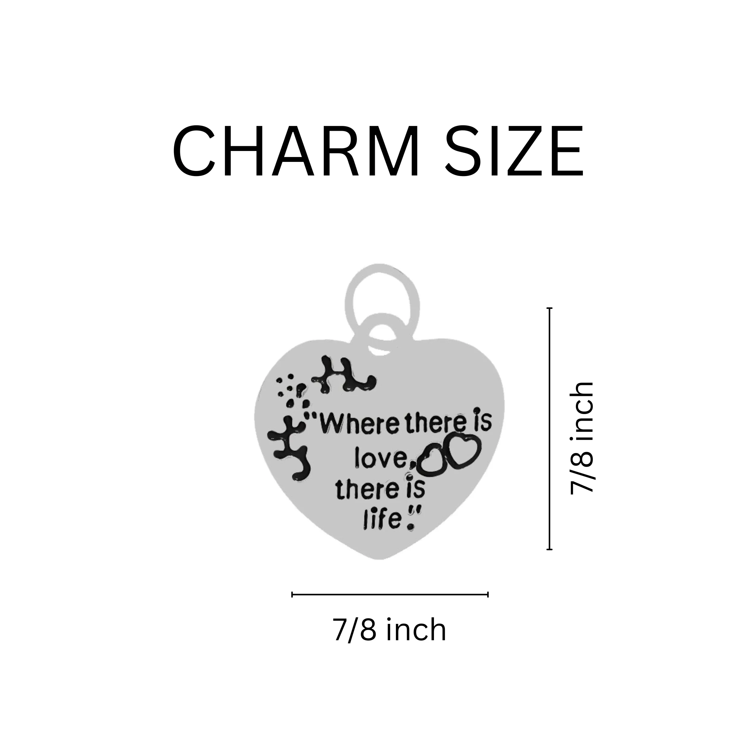 Zebra Print Ribbon Where There is Love Charm Bracelets