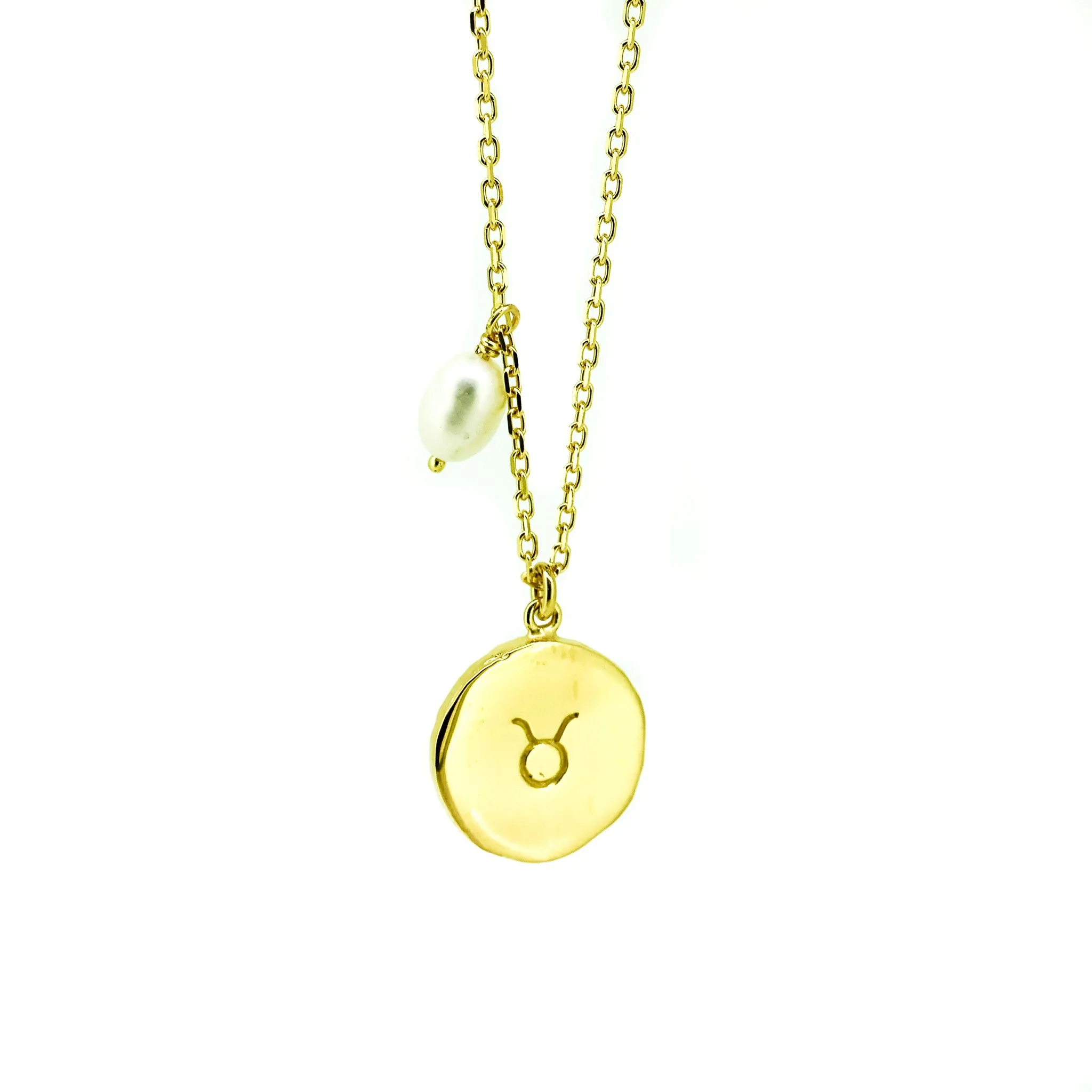 Zodiac Necklace Taurus Gold